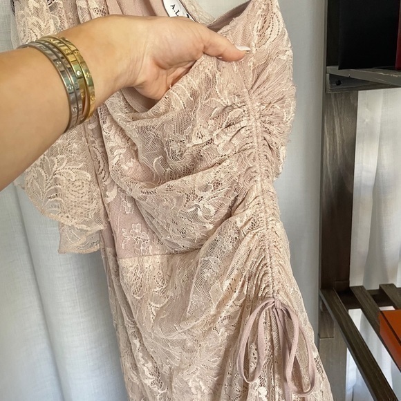 A.L.C. One Shoulder Lace Blush Dress - Picture 7 of 15